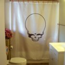 Bath Shower Curtain egg head skull skeleton death alien bone