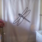 Bath Shower Curtain dragonfly insect fly wing long thorax