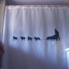 Bath Shower Curtain dog sled team great white north snow ice