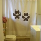 Bath Shower Curtain dog paw print canine pad paws claw foot