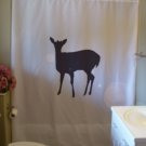 Bath Shower Curtain doe female deer animal hind cow mammal
