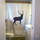 Bath Shower Curtain deer stag antler hunt buck bull hart