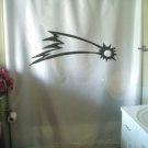 Bath Shower Curtain comet shooting star tail night sky omen
