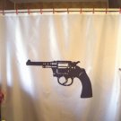 Bath Shower Curtain Colt revolver gun pistol Wild West round