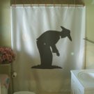 Bath Shower Curtain Chinese farmer china hat bend work land