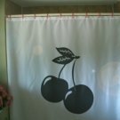 Bath Shower Curtain cherry cherries slot machine fruit leaf