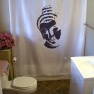 Bath Shower Curtain buddha head bust buddhism buddhist way