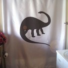 Bath Shower Curtain brontosaurus dinosaur Jurassic tail neck