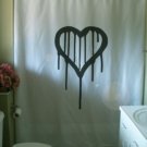 Bath Shower Curtain bleeding heart my bloody valentine drip