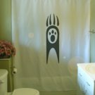Bath Shower Curtain bear paw power petroglyph north america