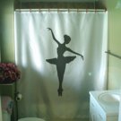 Bath Shower Curtain ballerina tutu ballet dance balance girl
