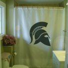 Bath Shower Curtain ancient greek helmet profile Sparta army