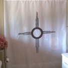 Bath Shower Curtain america sun symbol petroglyph rock carve
