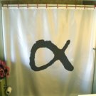 Bath Shower Curtain alpha first letter greek alphabet greece