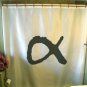 Bath Shower Curtain alpha first letter greek alphabet greece