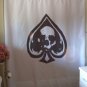 Bath Shower Curtain ace of spades playing card skull spade
