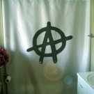 Bath Shower Curtain a is for anarchy anarchist freedom power