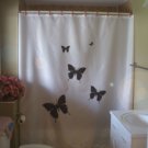 Bath Shower Curtain 5 butterflies flutter by five sky heaven