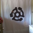 Bath Shower Curtain 45 rpm record insert 7 inch single