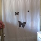 Bath Shower Curtain 3 butterflies flutter by fly high in sky