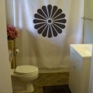 Bath Shower Curtain 16 petal chrysanthemum flower bloom
