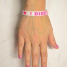 One Direction Bracelets - White With Pink Letters
