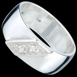 Silver ring, CZ, pave Size: US 8,25
