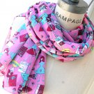 Coloful Shawl Cowl Scarf Chiffon Scarf Girly Fashion Scarf   - By PIYOYO