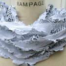 Ruffle Scarf  Tshirt Fashion Scarf Black White Soft Scarf - By PIYOYO