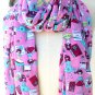 Coloful Shawl Cowl Scarf Chiffon Scarf Girly Fashion Scarf   - By PIYOYO