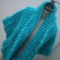 Women Shawl Wraps Pom Pom Wraps Handcrafted Shawl Cyan Blue Christmas Gift Women Scarves - by PiYOYO