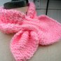 Knit Scarf pink Knitted Christmas Scarf Bow Tie Retro Necktie Autumn Fall Fashion - By PIYOYO