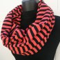 Jersey Infinity Scarf Orange Black Infinity Scarves scarfs Spring Gift - By PIYOYO