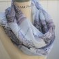 Infinity Scarf Women Scarves   White Circle Scarf Winter Neckwarmer  - By PIYOYO