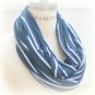 Navy Blue  Infinity Scarf  Cotton Jersey Eternity Scarf Fall Winter Neckwarmer- by PiYOY