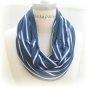 Navy Blue  Infinity Scarf  Cotton Jersey Eternity Scarf Fall Winter Neckwarmer- by PiYOY