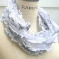 Ruffle Scarf Tshirt Fashion Scarf Black White Soft Scarf - By PIYOYO