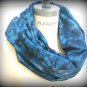 Blue Infinity Scarf Acid Washed Jean Blue Scarf Women Scarves Spring Gift - by PiYOYO