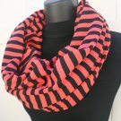Jersey Infinity Scarf Orange Black Infinity Scarves scarfs Spring Gift - By PIYOYO