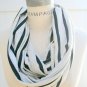 Jersey Infinity Scarf Black and Oatmeal Sweater Scarf Fall Scarf - By PIYOYO