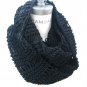 Black Knit Infinity Scarf  grey Scarf Autumn Fashion Women Neckwarmer - By PIYOYO