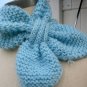 Knit Scarf blue Knitted Christmas Scarf Bow Tie Retro Necktie Autumn Fall Fashion - By PIYOYO