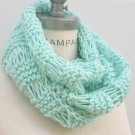 Mint Green Knitted Scarves Hand KNit infinity scarf By - PiYOYO