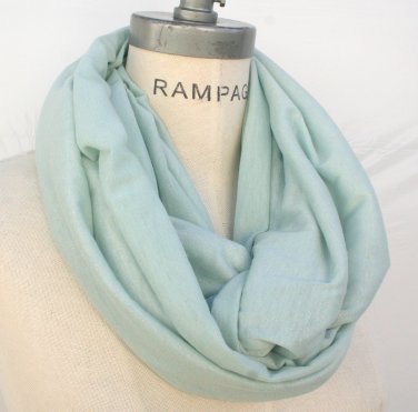 Mint Green Infinity Scarf Spring Scarf Green Scarf - By PiYOYO