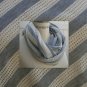 Grey Infinity Scarf Ivory Crochet design grey Jersey Cotton Loop Scarf - By PIYOYO