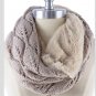 Knit Scarf Fur Scarf Cowl Loop Scarf Pretty Scarf Handmade Gifts Stocking Stuffer - By PiYOYO