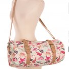 Duffle Tote Canvas Handbag Bird print Bag Messenger bag - By PiYOYO