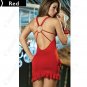 Sleeveless Backless Low-cut Halter Short Tight Dress w/ RufflesNight Club Wear
