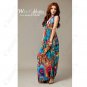 Exotic Bohemian Style Halter Neck Long Dress Skirt with Prints for Women Girl NLD-74610