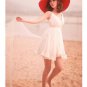 Seductive V-neck Pleated Chiffon Dress High-waist Skirt for Women Ladies NTL-55565